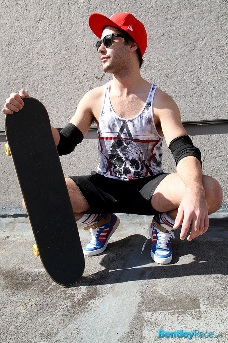 Sexy young hunk Scott Tyler poses with just the skateboard hiding his uncut  cock – Dirty Boy Reviews