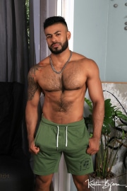 Latino-muscled-stud-Favio-Vador-bare-asshole-fucked-James-Keresford-huge-cock-at-Kristen-Bjorn-16-porno-gay-pics