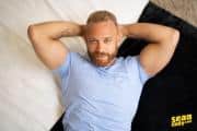 Horny-bearded-muscle-hunk-Brogan-bubble-butt-bareback-fucked-ripped-stud-Kyle-huge-raw-cock-6-porno-gay-pics