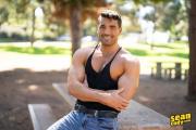 Hottie-muscled-hunk-Presley-Scott-wanks-huge-dick-orgasming-all-over-ripped-abs-3-porno-gay-pics