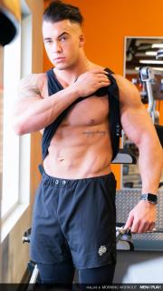 Big-muscle-hunk-Phillipe-Massa-flexes-gym-stroking-huge-thick-dick-huge-cumload-1-gay-porn-pics
