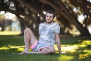 Sexy-newbie-bearded-muscle-stud-Sean-Cody-Griffin-strips-out-of-swim-shorts-wanking-massive-thick-dick-2-gay-porn-pics