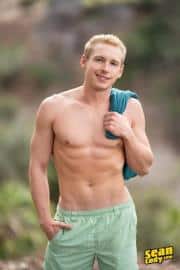 Sexy-newbie-SeanCody-blonde-stud-Grayson-strips-nude-wanking-stiff-dick-jizzing-over-abs-3-porno-gay-pics