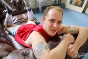 Ginger-Aussie-boy-James-Rhyder-in-just-white-sox-sneakers-jerks-out-a-huge-cum-load-at-Bentley-Race-31-porno-gay-pics