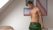 Hot-young-European-dude-Sammy-Poulain-wanks-big-uncut-dick-spraying-jizz-all-over-abs-at-Belami-5-porno-gay-pics