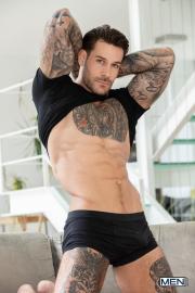 Horny-tattooed-bearded-dude-Justin-Jett-bends-a-hardcore-Papi-Kocic-massive-cock-at-Men-3-porno-gay-pics